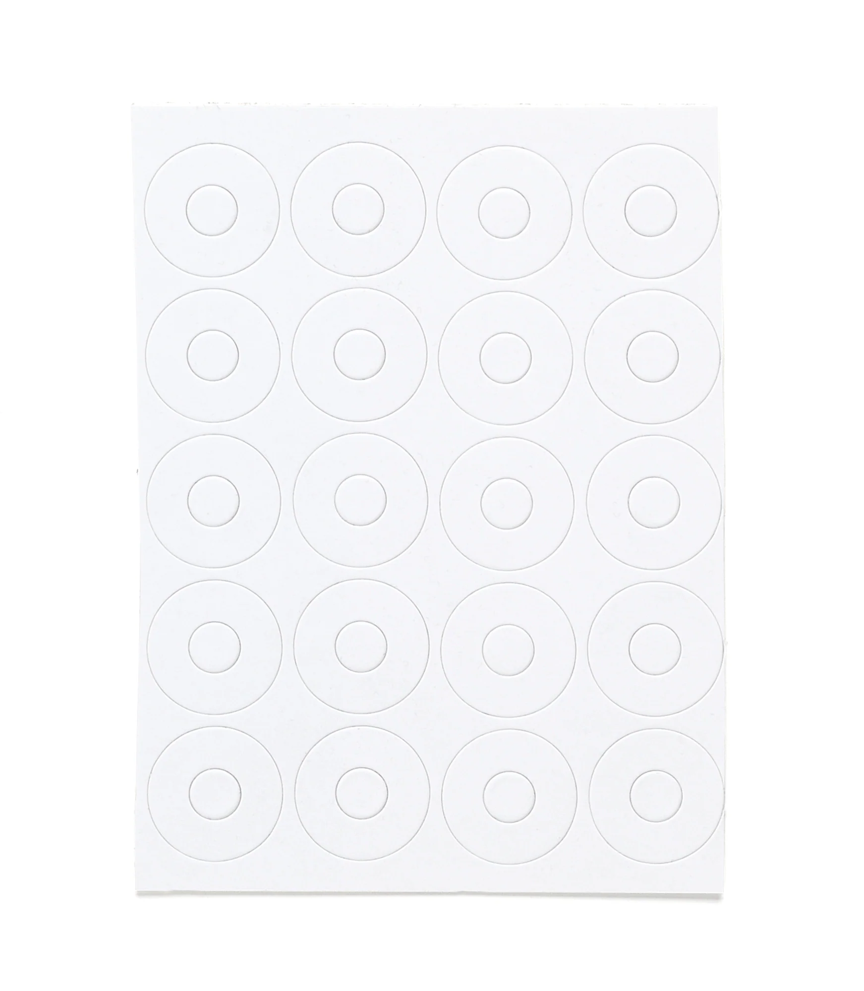 18650 Battery Terminal Insulators - 20pcs - Matte White - Button Top Paper