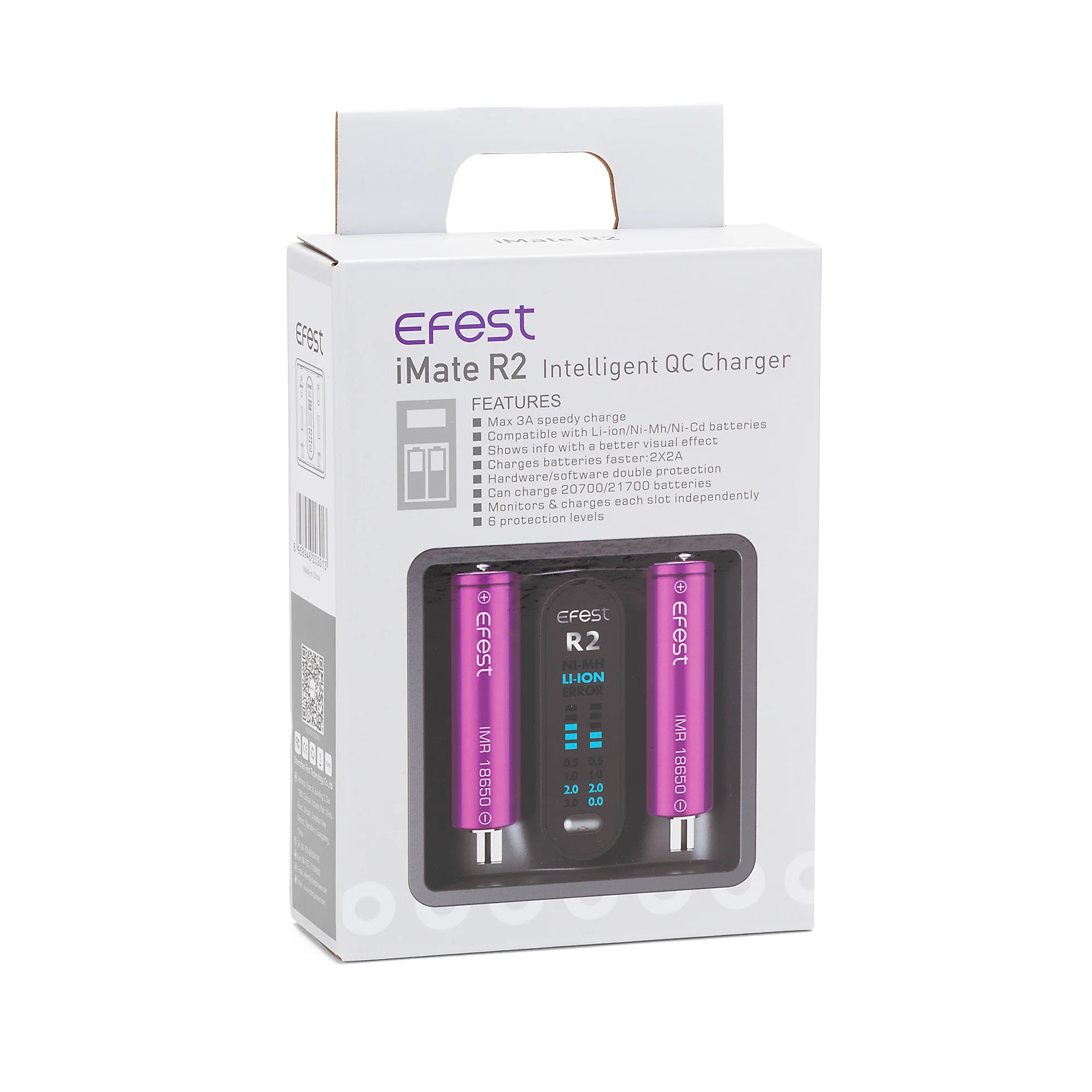 Efest iMate R2 Intelligent QC 2-Channel Charger - Image 4
