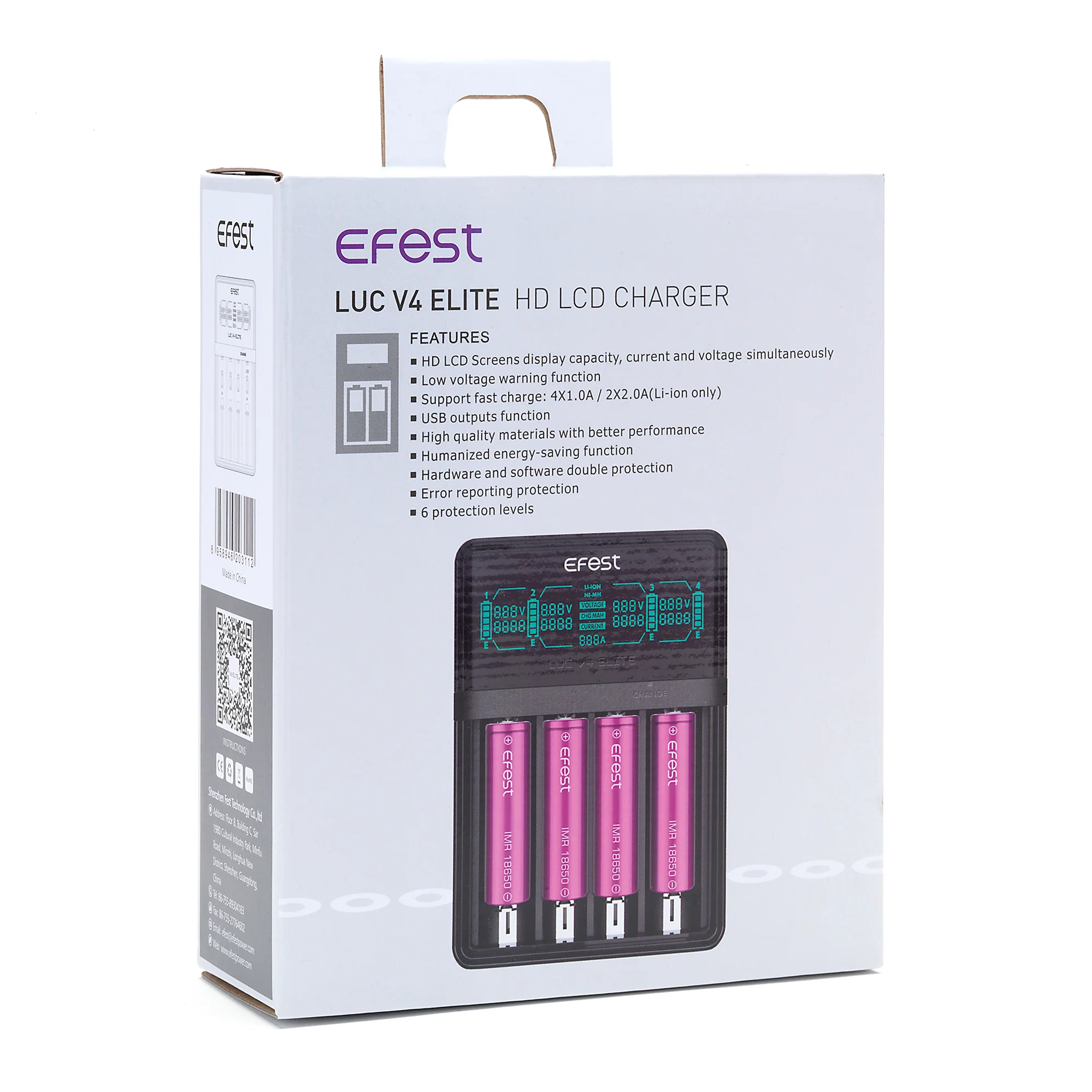 Efest LUC V4 Elite HD LCD 4 Channel Battery Charger - Image 4