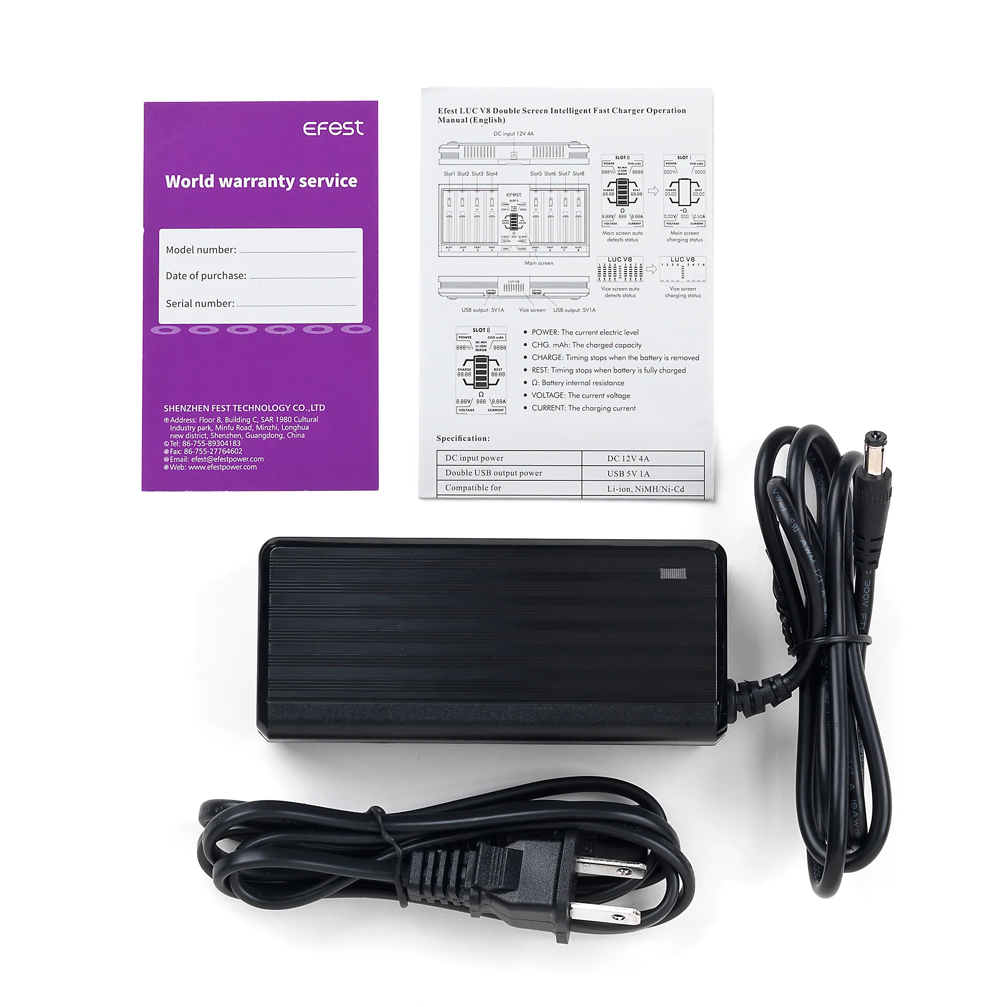 Efest LUC V8 Double Screen Fast Charger - Image 3