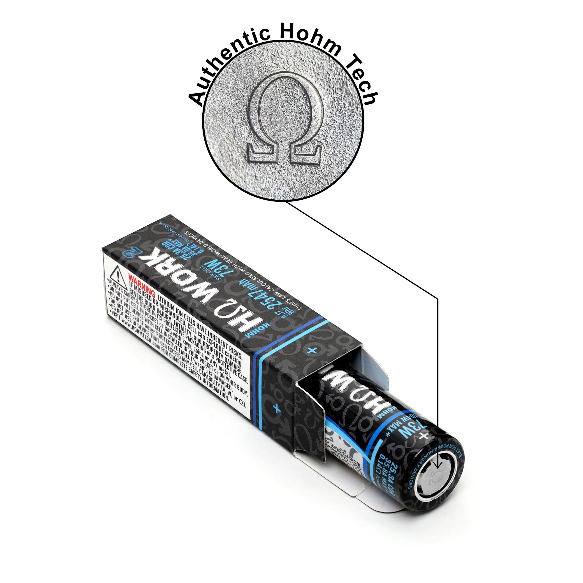 Hohm Tech Work V2 18650 2547mAh 25.3A Battery - Image 3