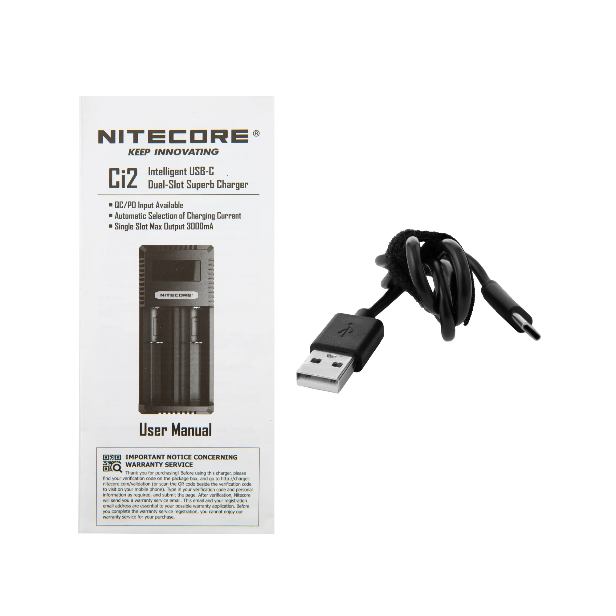 Nitecore Ci2 Intelligent USB-C Dual Slot Battery Charger - Image 4