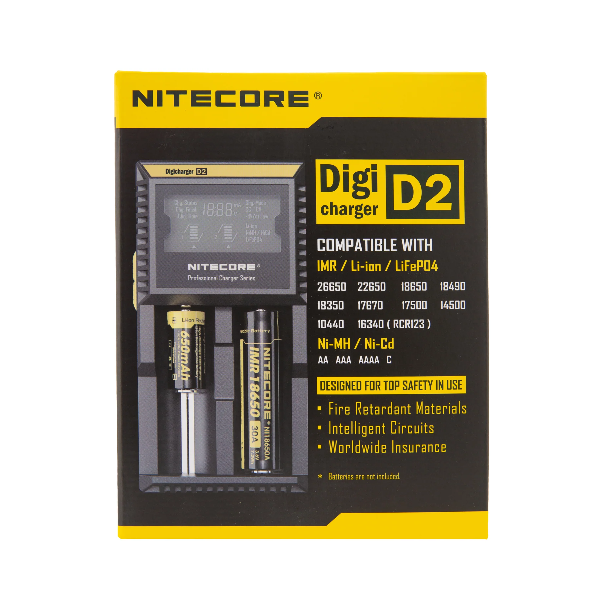 Nitecore D2 - 2 Bay Digital Battery Charger - Image 5