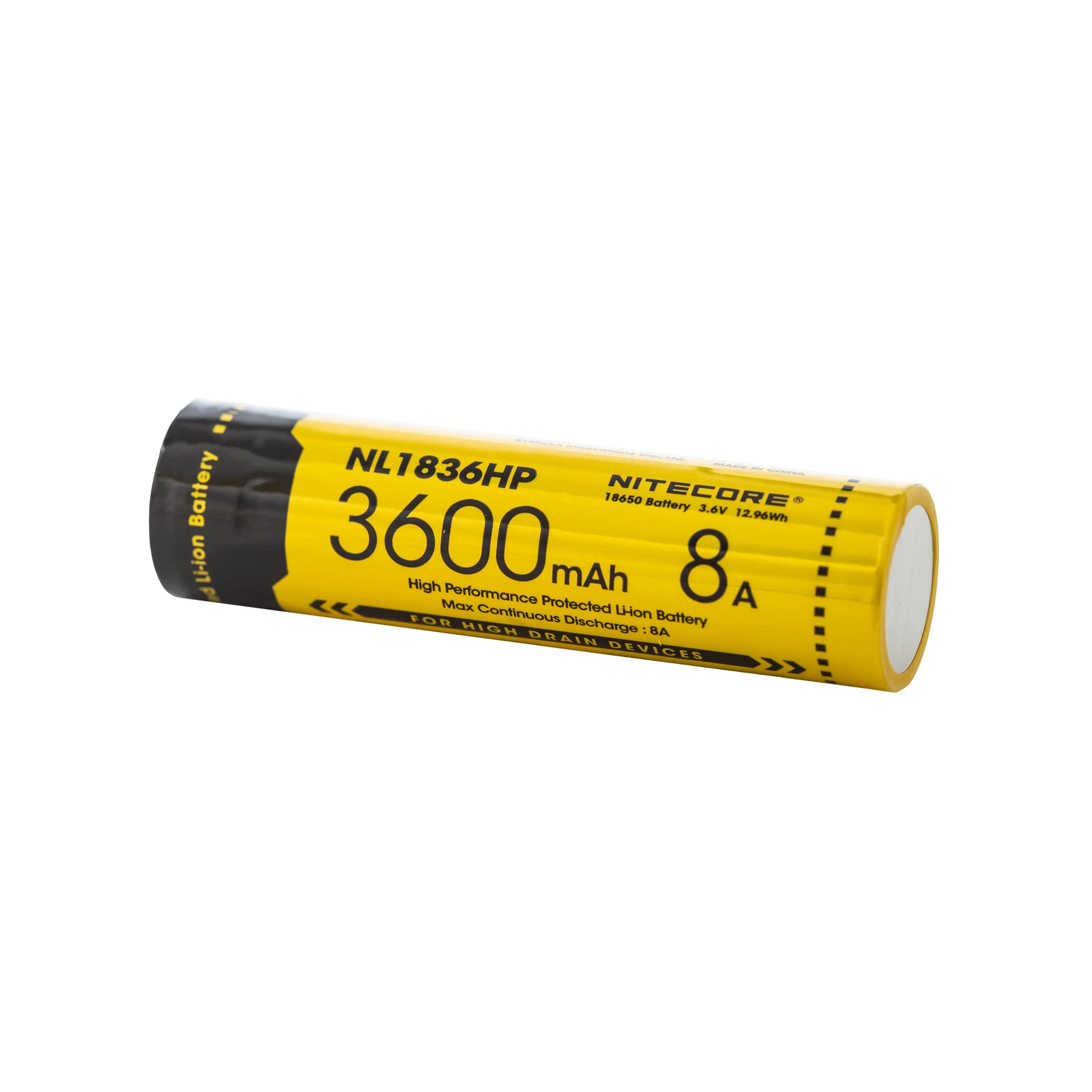 Nitecore NL1836HP 18650 3600mAh 8A Battery - Protected Button Top - Image 3