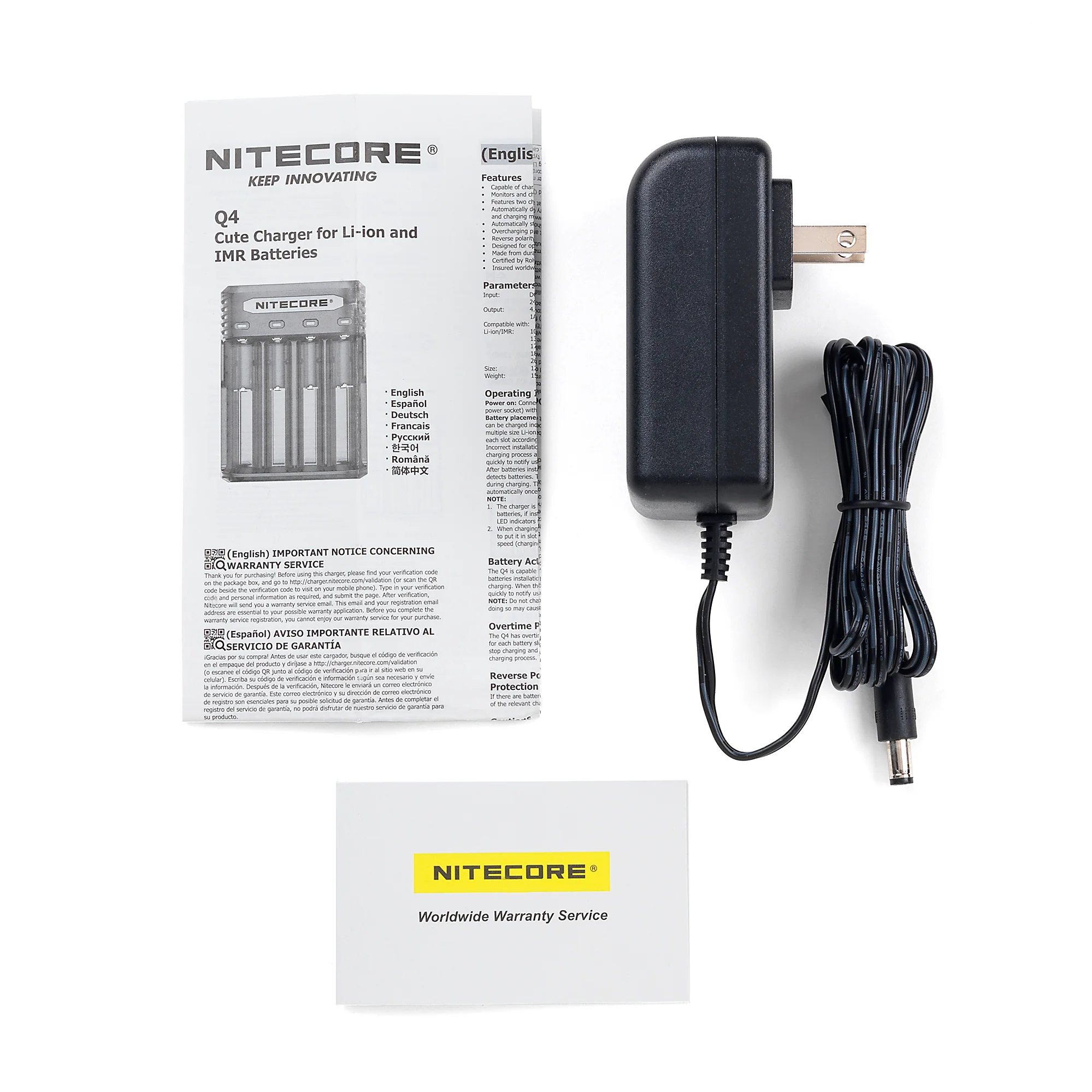 Nitecore Q4 4 Channel Battery Charger - Clear - Image 3