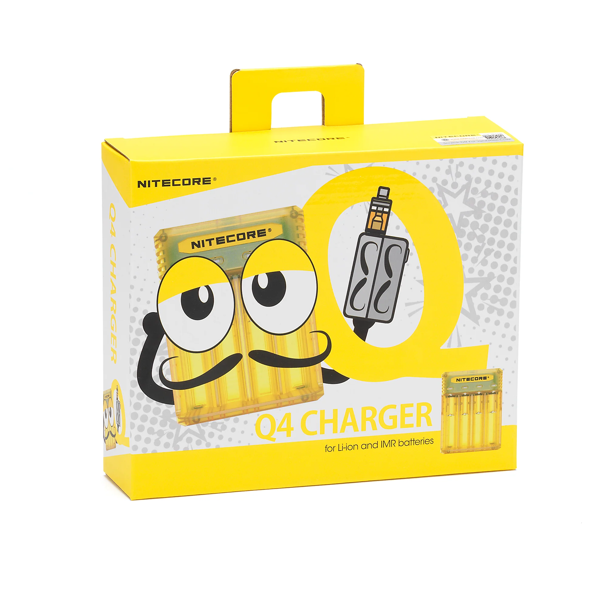 Nitecore Q4 4 Channel Battery Charger - Yellow - Image 4