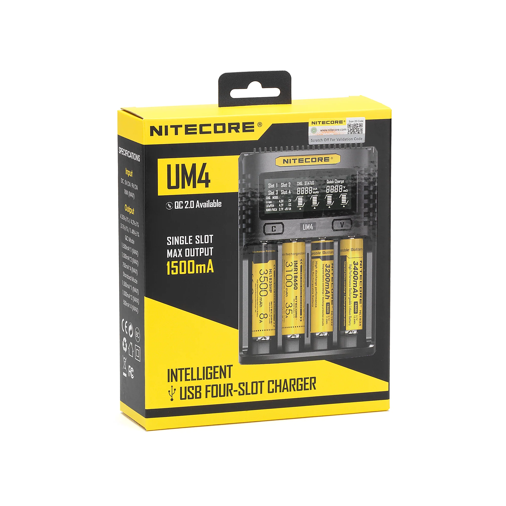 Nitecore UM4 4 Channel Digital Battery Charger - Image 4