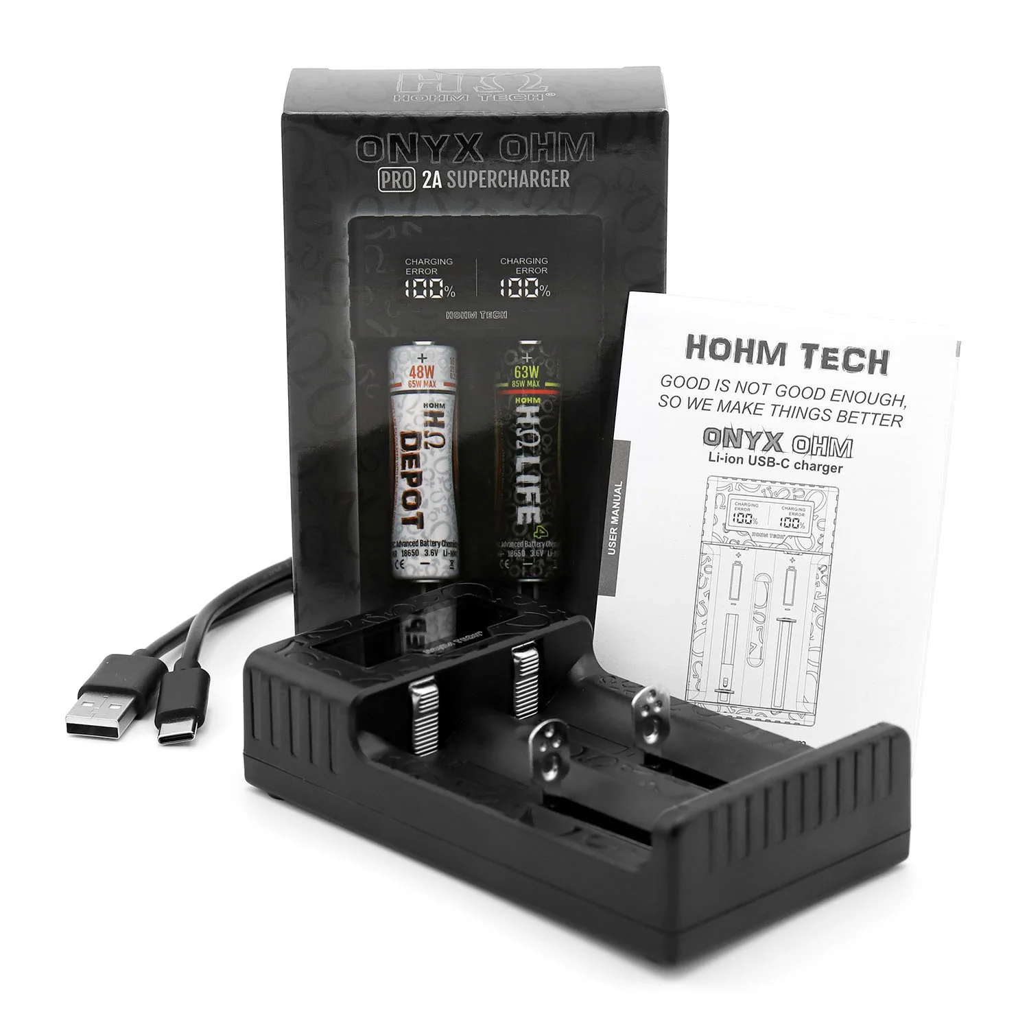 Hohm Tech Onyx 2 Channel Battery Charger with Matrix I/O Display - Image 6