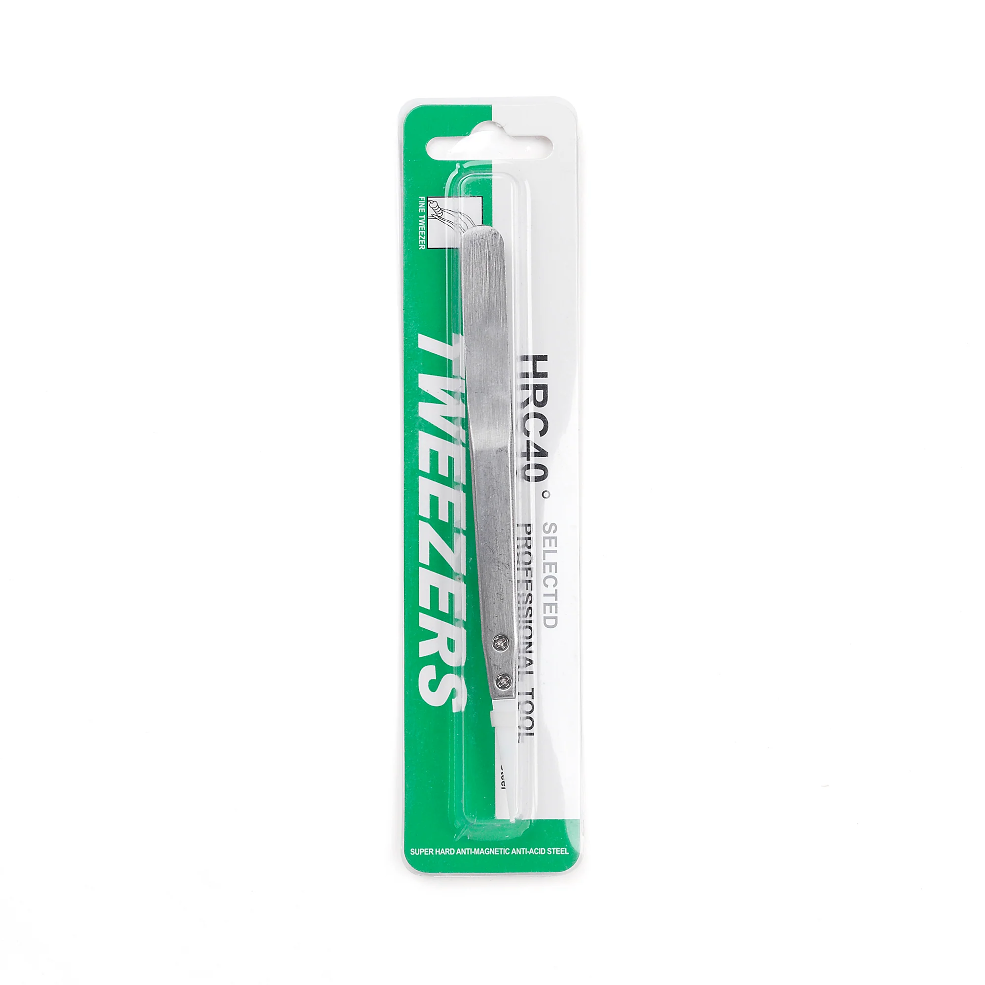 White Stainless Steel Pointed Ceramic Tip Tweezers | Heat Resistant - Image 2