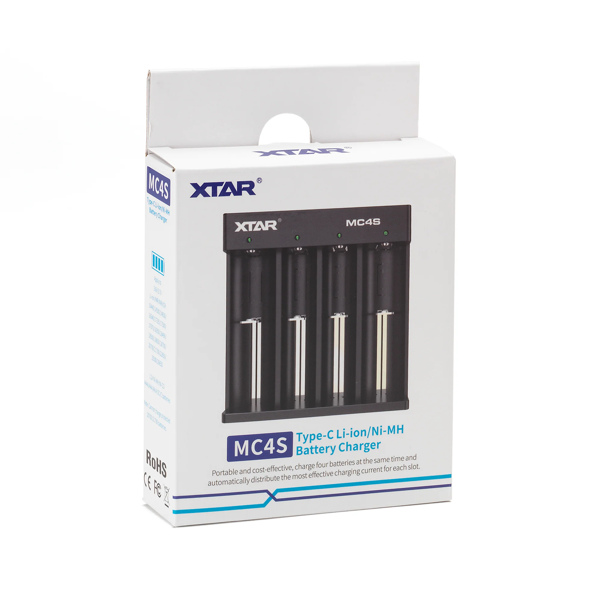 XTAR MC4S 4 Channel Battery Charger - Precision Charging for Diverse Batter - Image 4
