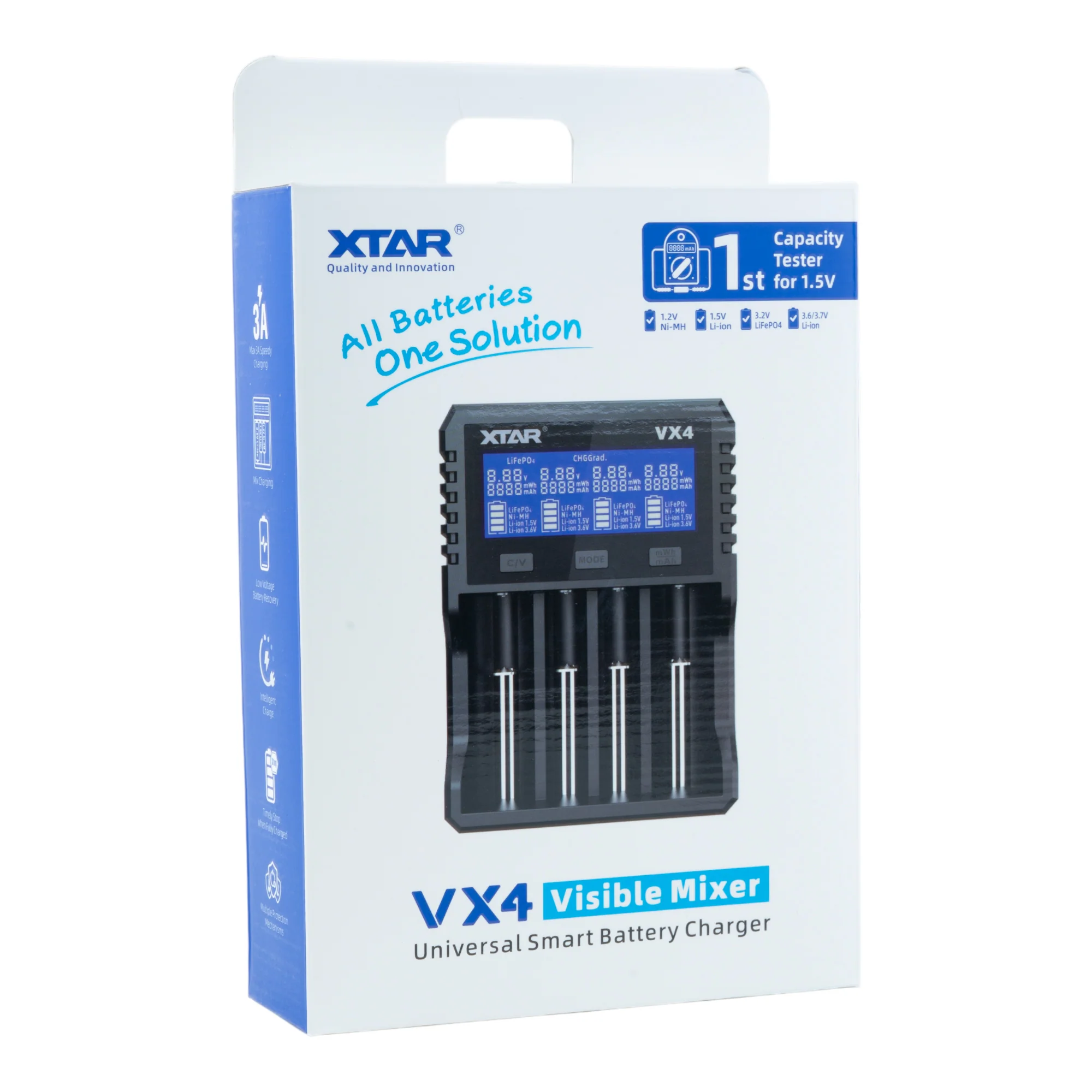 XTAR VX4 Visible Mixer Smart Charger & Tester - Image 4
